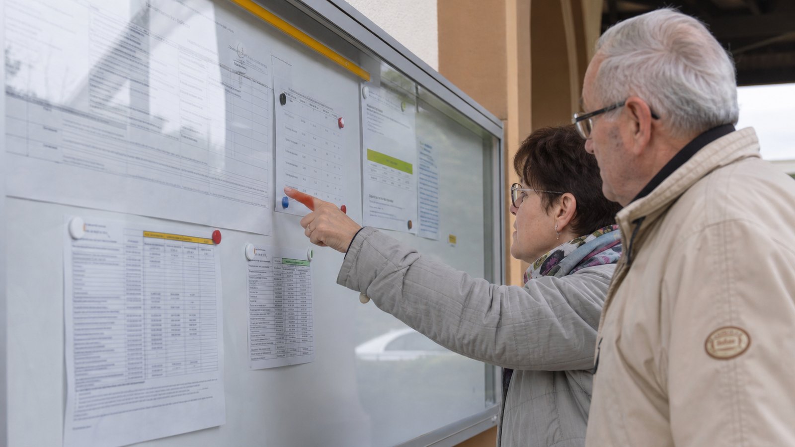 Panneau d'information sur les salles communales disponibles